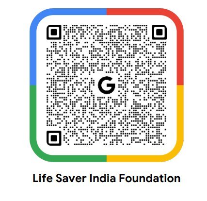 Google Review QR Code for Life Saver India Foundation